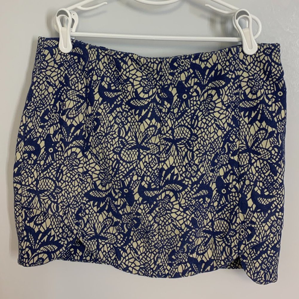 Blue and White Skirt